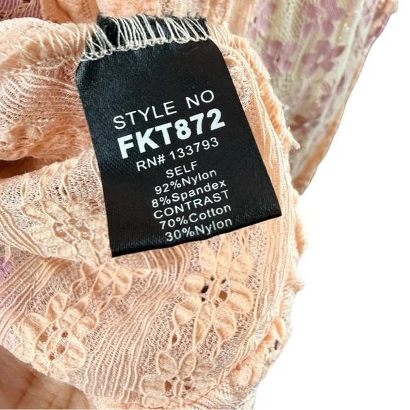 POL Peach and Lavender Lace Tunic - Picture 6 of 8